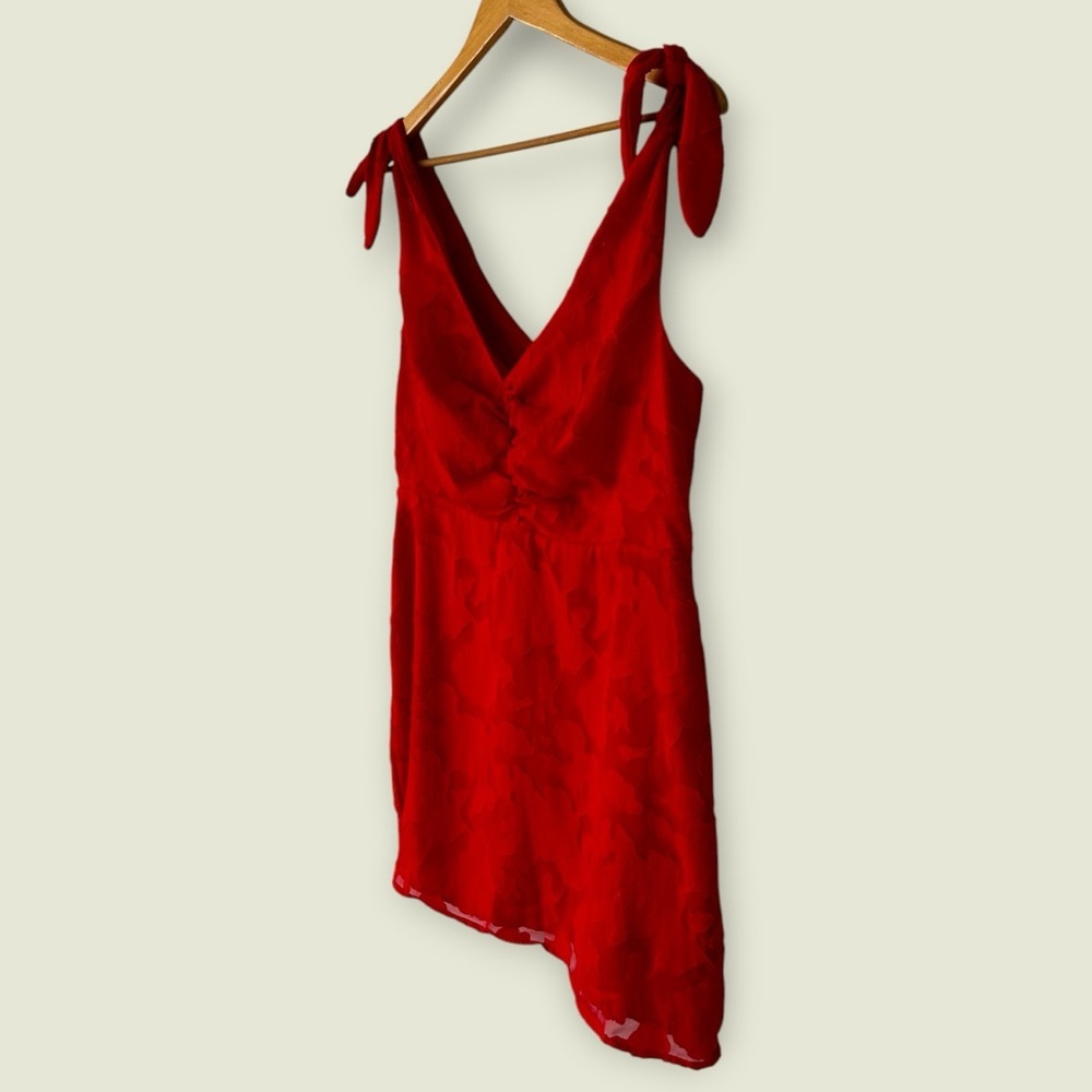 Dynamite Red Mini Dress Tie Straps - Picture 4 of 9